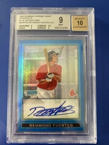2009 Bowman Chrome Draft Prospect Blue Refractor- Reymond Fuentes AUTO #/150 BGS - Picture 1 of 5