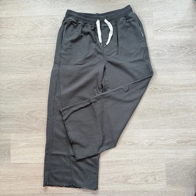 Pantalón Aerie Soft Landing Pierna Ancha Suelto Cordón Gris Ahumado, Grande Foto 1 de 4