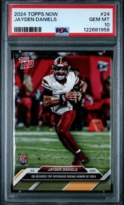 2024 Topps NOW Jayden Daniels RC Rookie #24 Commanders PSA 10 SP - Picture 1 of 2