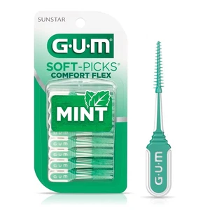 GUM-6705R Soft-Picks Comfort Flex Mint Zahnstocher Neu Belebend Minze Fla... - Bild 1 von 6