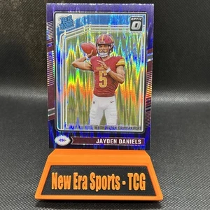 Jayden Daniels 2024 Donruss Optic Rated Rookie Purple Shock Prizm SP Commanders - Picture 1 of 2