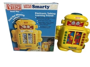 Vtg Vtech Talking Little Smart Smarty Robot Electronic W/ 5 Cards Original Box - Picture 1 of 17