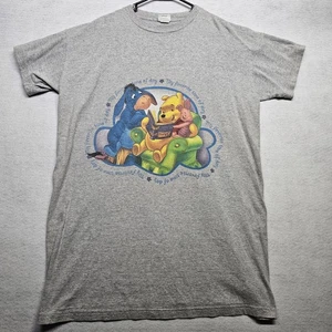 Vintage Winnie Puuh Damen Tshirt Schlafshirt OSFM meliert grau Baumwolle - Bild 1 von 8
