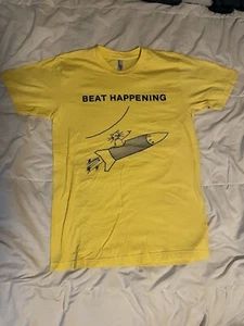 Beat Happening Self-titled Shirt Unisex Medium Cat and Rocket - Picture 1 of 3