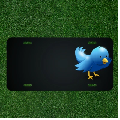 Custom Personalized License Plate With Add Names To Gorgeous Blue Bird Design - Image 1 of 2