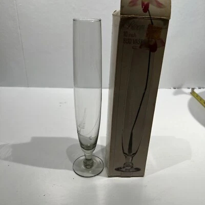 Florero vintage de 10 pulgadas florero años 90 planta decoración del hogar vidrio Foto 1 de 4