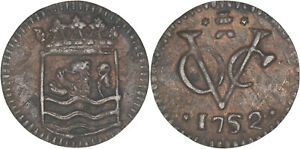 Netherlands East Indies - Zeeland: duit copper 1752 (VOC) - XF-aUNC