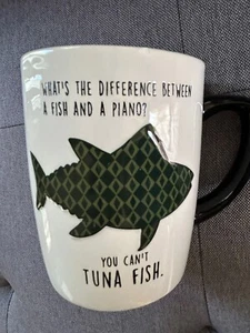 Etikett - Papa Witz große Tasse - Kann kein Thunfisch Fisch, Keramik 3D erhaben Design Kaffee Tee EUC  - Bild 1 von 12