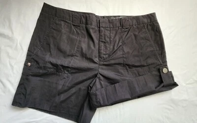 Club Monaco Convertible Stretch 5 Inch Inseam Cotton Chino Black Shorts Size 4 - Image 1 of 4