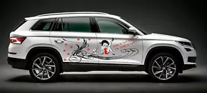 BETTY BOOP TRIBAL VINYL DECAL CAR TRUCK HOOD SIDE - Foto 1 di 2