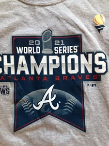 Atlanta Braves Baseball World Series Champs 2021 t-shirt NEW!! Adult Small NWT - Picture 1 of 5