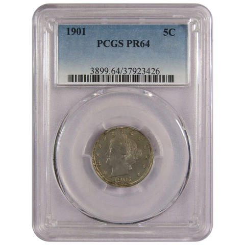 1901 Liberty Head V Nickel 5 Cent Piece PR 64 PCGS Proof SKU:IPC7287 Cover