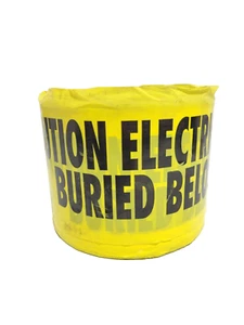 22-205 Empire 6 Zoll x 1000 Fuß gelb Std. "Vorsicht Stromleitung unten vergraben" - Bild 1 von 5