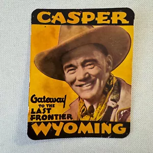 Vintage Travel Luggage Label Casper Wyoming - Picture 1 of 4