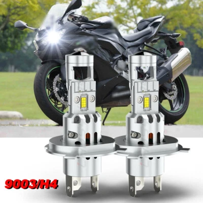 1:1 H4 LED Headlights Motorcycle for Kawasaki Ninja ZX-6R ZX-7R ZX-9R 91-03 - Image 1 of 4