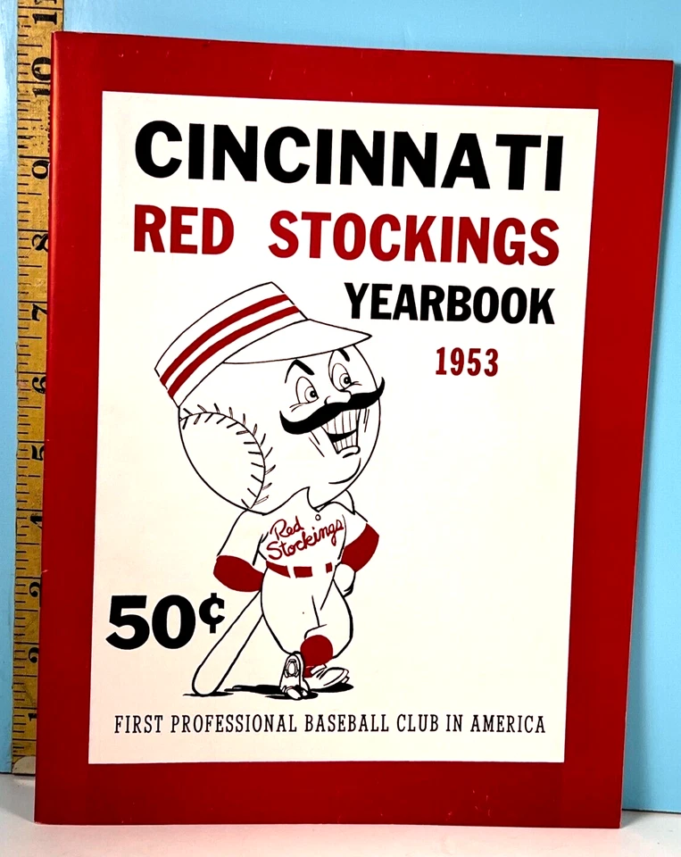 🔥1953 CINCINNATI RED STOCKINGS BASEBALL OFFICIAL YEARBOOK HIGH GRADE!!🔥 - Image 1 of 1