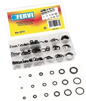 SERIE SET KIT ASSORTIMENTO 225 OR O-RING ANELLI IN GOMMA GUARNIZIONI FERVI 0177 - Immagine 1 di 1