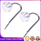 2pcs Curtain Hanger Hook Wall Buckle Handle for Closet Drawer (Silvery) AU