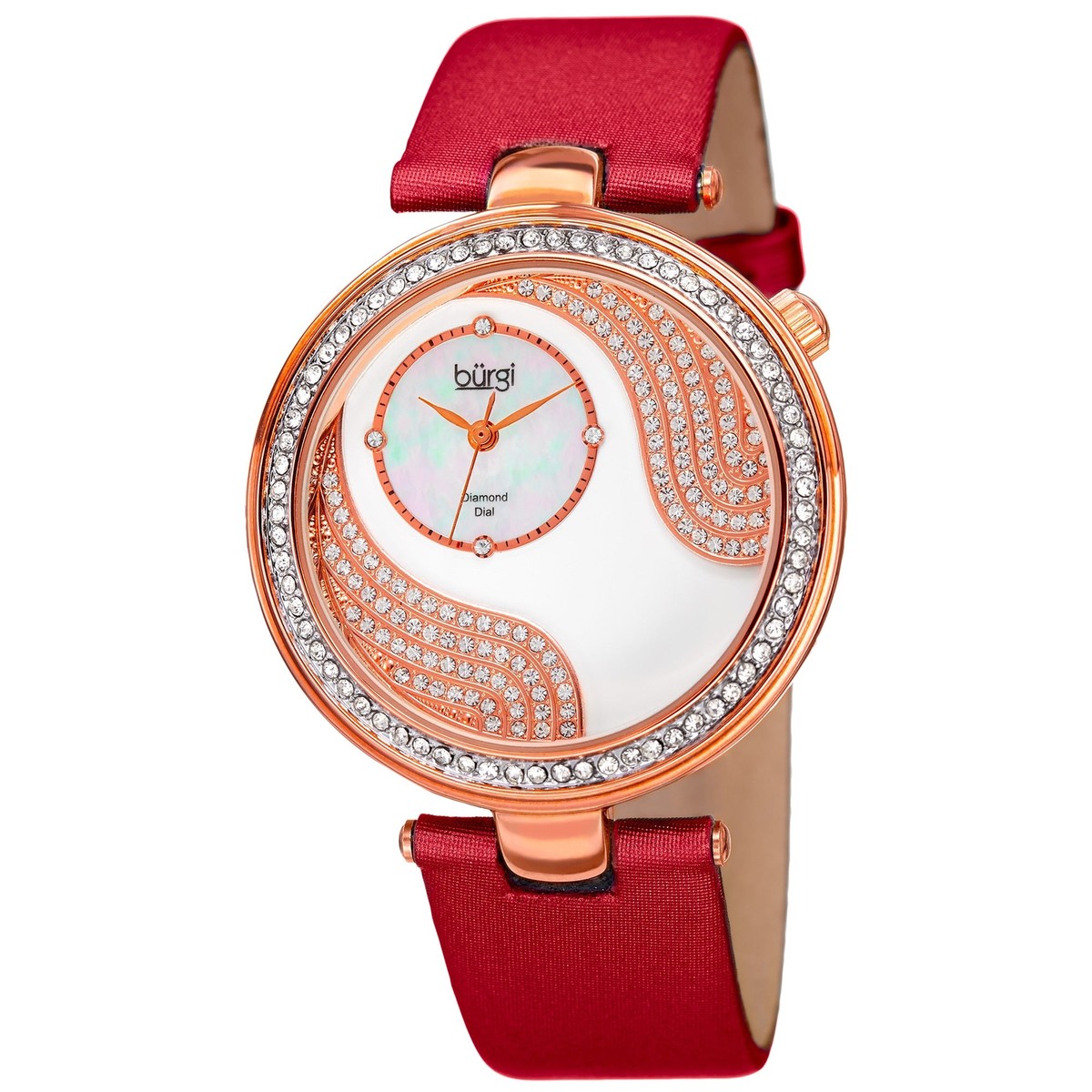 時計 Burgi watch lady Burgi Women's Swiss Quartz Crystal Bezel Stainless Steel