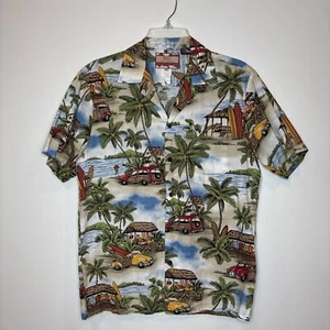 RJC Made In Hawaii USA Mens Button Up Short Sleeve Hawaiian Shirt Sz. M Cotton - Picture 1 of 7