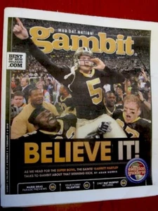 New Orleans Saints Gambit Weekly NFL Super Bowl XLIV 44 Magazine Times Picayune - Picture 1 of 4