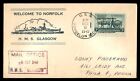 MayfairStamps USS Bordelon 1949 Welcome HMS Glasgow to Norfolk Naval Cover aaj_5