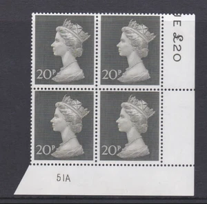1970 20p Dezimalmaschinenzylinder 51A UNMONTIERT NEUWERTIG - Bild 1 von 1