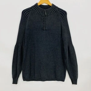 The Territory Ahead Men’s Heathered Sweater Large Gray Wool Blend Pullover - Picture 1 of 9