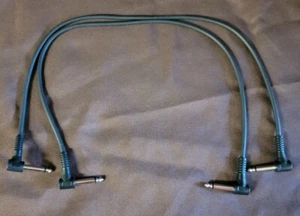 2 TS 1/4 zu 1/4 Patchkabel 2 Fuß Mono rechter Winkel zu rechter Winkel - Bild 1 von 2