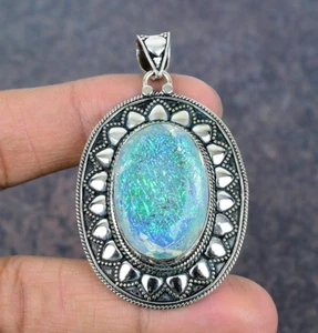 Australian Doublet Opal Gemstone Handmade 925 Sterling Silver Jewelry Pendant - Picture 1 of 5