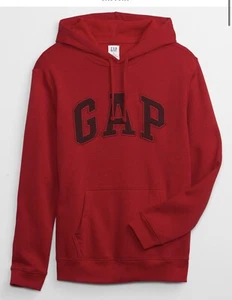 $50 GAP Men's Logo HOODIE Sizes XL / L/ XS Crimson Red, NWT! - Picture 1 of 3