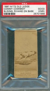 1887 N172 Alter Richter #86-2 CHARLES COMISKEY HOF! PSA 2 GOOD MK [Sliding] - Bild 1 von 2
