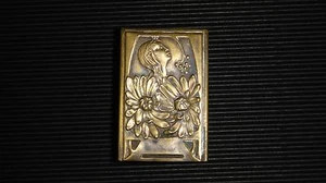 ANTIQUE 19TH C. SILVER PLATED ART NOUVEAU MATCH BOX HOLDER - Picture 1 of 12