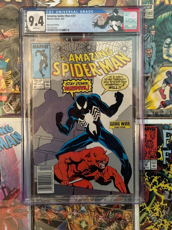 The Amazing Spider-Man No.287 1987 Newsstand CGC 9.4 Black Suit Custom label - Image 1 of 4