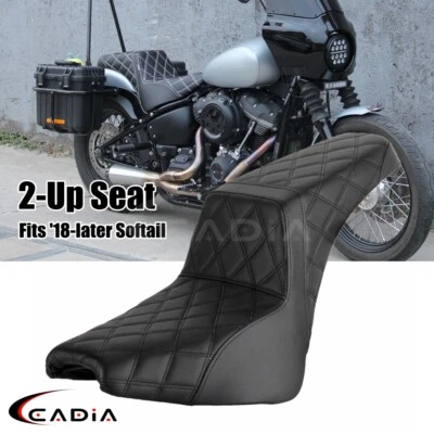 For '18-'24 Harley Softail Street Bob FXBB FXST FLHC 2-UP Step LS Seat W/Gel Pad - image 1 of 4