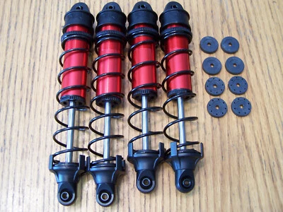 Arrma Kraton 1/5 8s EXB Front &Rear Red Aluminum Shock Set w/ Springs BLX Shocks - Image 1 of 2