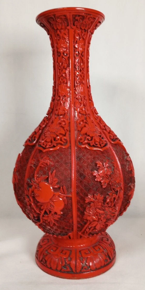 中国风红色黄铜花瓶| eBay