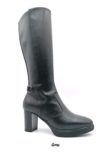 Nero Giardini stivali donna tacco medio I308900D eleganti e comodi in pelle nero - Foto 1 di 9