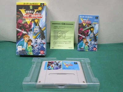 SNES -- MOBILE SUITS GUNDAM V -- Boxed. Super famicom. JAPAN GAME. 13997 - Image 1 of 4