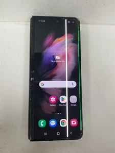 Samsung Galaxy Z Fold3 5G 512gb Black SM-F926U (AT&T Only) Damaged CD9425 - Picture 1 of 11