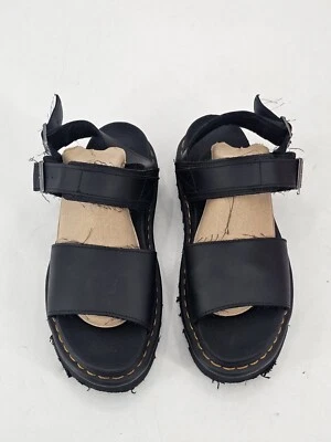Sandalias Dr Martens Voss de cuero negro para mujer talla 9 correa al tobillo plataforma Foto 1 de 4