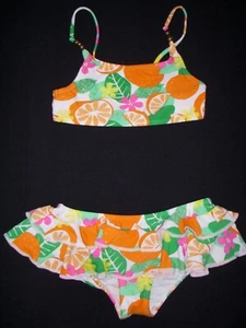 NWT Girls Size Large * OLD NAVY * 2-Pc Tropical Ruffle Swimsuit - Picture 1 of 2