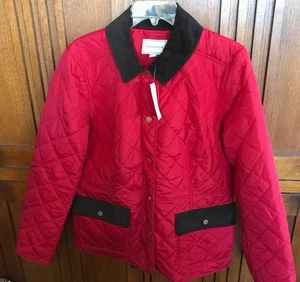CHARTER CLUB Women's Quilted Jacket - size M - Red - New with Tags - MSRP $99.50 - Picture 1 of 6
