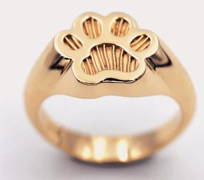 Kaedesigns New Size 7.5 / P 9ct Rose Gold  Dog / Animal Paw Ring - Image 1 of 2