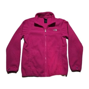 North Face Girls Zip Up Fleece Size L/G 14/16 Pink - Picture 1 of 11