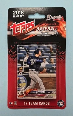Juego de 17 cartas del equipo Topps Atlanta Braves 2018 sellado de fábrica  Foto 1 de 2