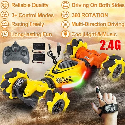 Kinder Ferngesteuertes Auto RC Stunt Auto Handsteuerung 2,4G Rennauto Spielzeug - Bild 1 von 4