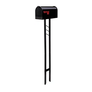 Architectural Mailboxes Mailbox and Post Kit Contemporary Black Medium Steel - Picture 1 of 8
