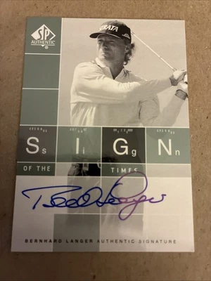2002 SP Authentic Sign of the Times Auto Bernhard Langer #ST-BL Autograph Card - Image 1 of 2