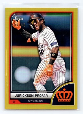 2023 Topps World Baseball Classic #29 Jurickson Profar Gold Rainbow Foil #/50 - Image 1 of 2